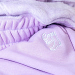 Lilac Purple Full-length Sweatpants w/ Silicone Grips