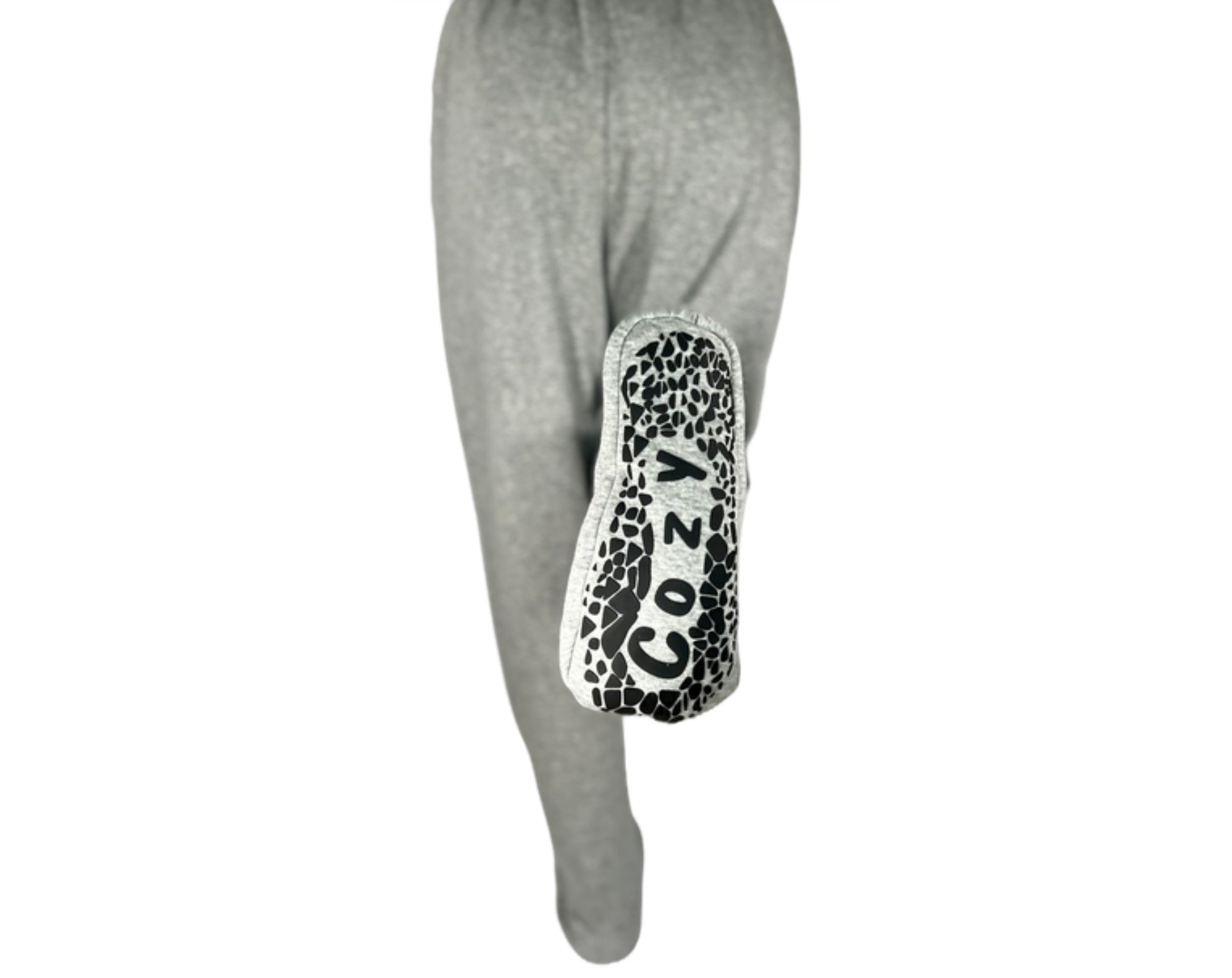 Grey Full-length Sweatpants w/ Silicone Grips